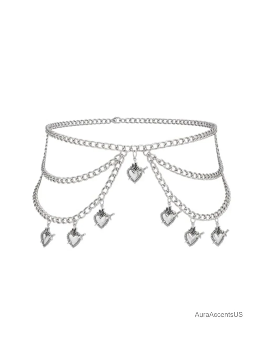 Punk Waist Chain - Gothic Hip Hop Crossover Body Belly Chains Belt
